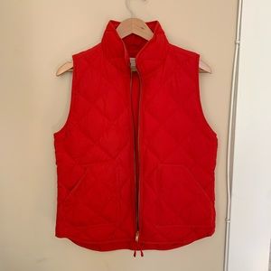 J. Crew Puffer Vest, Red, Size M